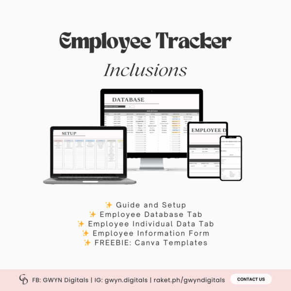 Employee Tracker | Human Resources Information System Spreadsheet | Google Spreadsheet